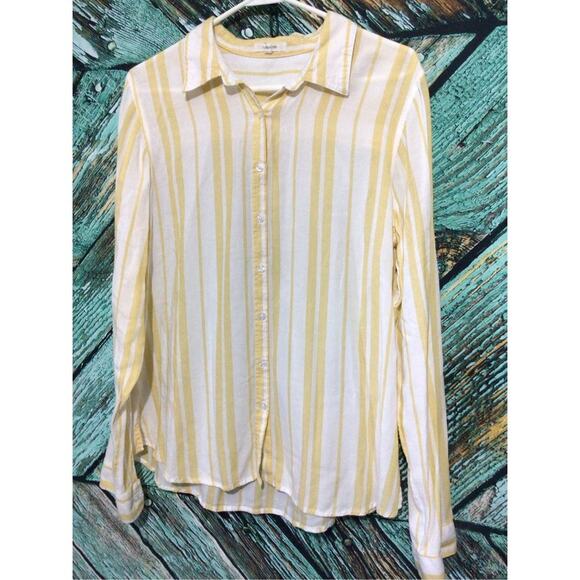 Maurice’s Size Large Gold & White Buttons Up Shirt 🍓🍇 - Picture 6 of 12